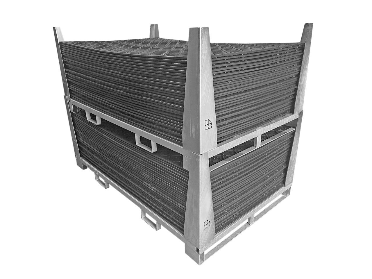 Markteinführung der laderaumoptimierten SmartStore Transportgestelle für Fahrplatten und Bodenschutzplatten in allen Größen.