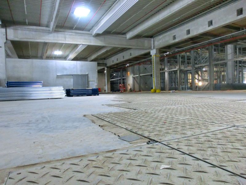 Fahrplatten als Bodenschutz - Neubau Hochregallager 2/2