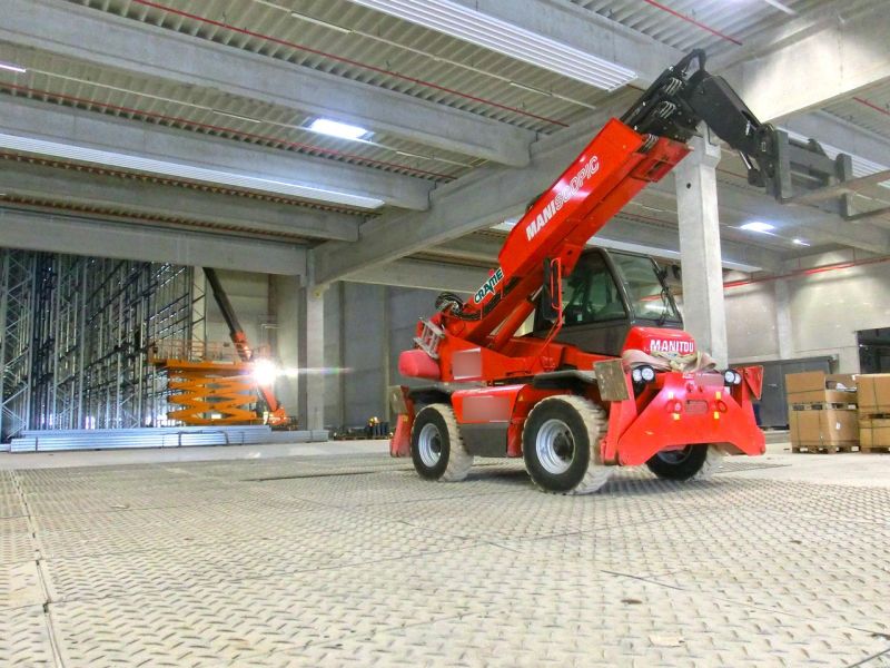 Fahrplatten als Bodenschutz - Neubau Hochregallager 2/2