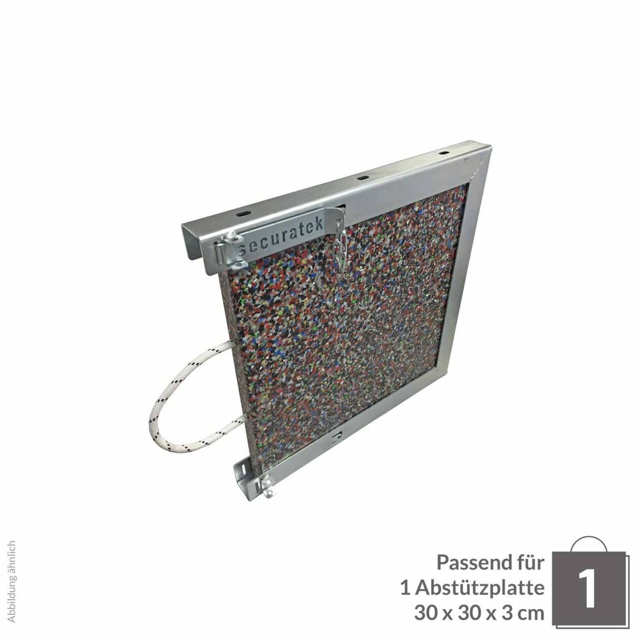 Abstützplattenhalterung Einzel 300x300x30cm