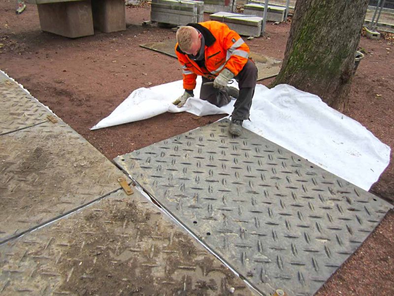Sanierung einer Deichanlage - Wurzelschutz / Baumwurzelschutz