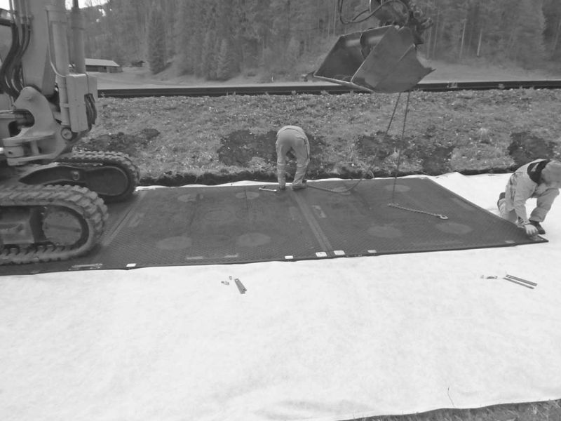 Baustraße im Gleisbau - Zugspitzbahn in Garmisch-Patenkirchen