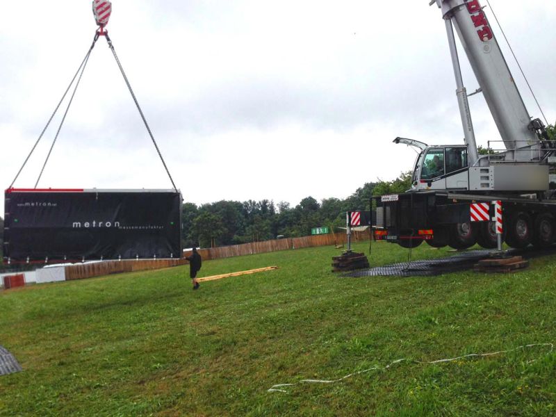 Mobile Fahrstraße für ein Open-Air-Event / Festival