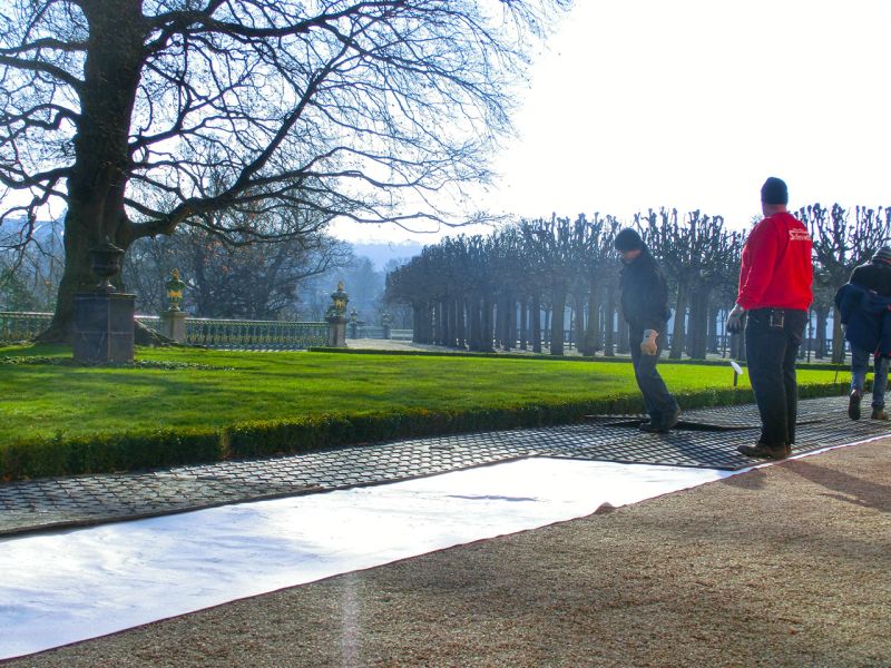 Mobile Baustraße im Schlosspark Weilburg