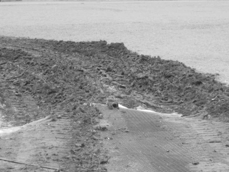 Baustraße im Gleisbau - Zugspitzbahn in Garmisch-Patenkirchen