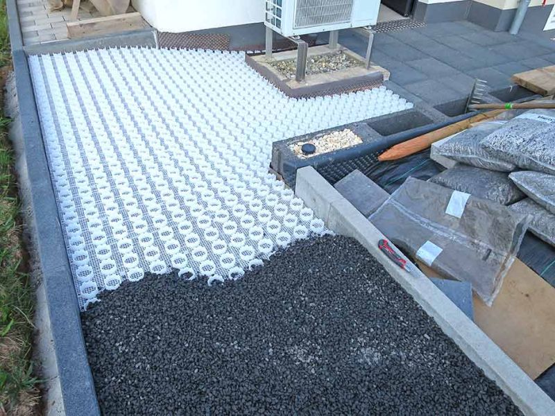 Kiesweg anlegen, gestalten und stabilisieren mit dem Kiesgitter KG30