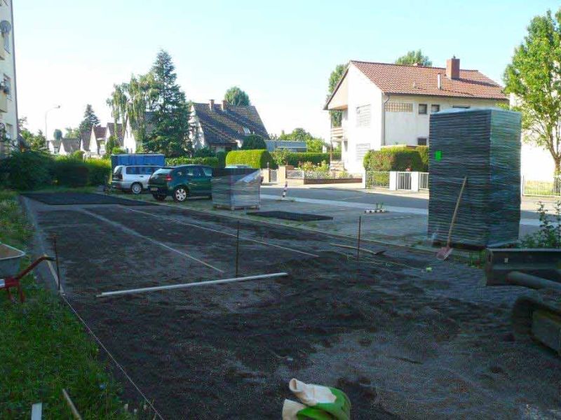 Bodenbefestigung eines Rettungsweg, Feuerwehrzufahrt mit dem Bodengitter BG50