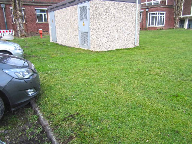 Rasengitter RG24 als nicht sichtbare Rasenverstärkung einer Nutzfläche