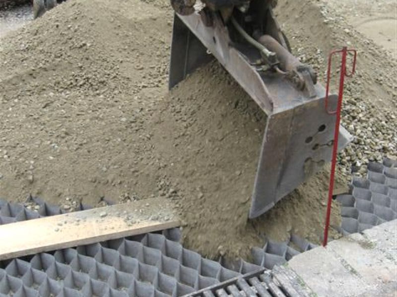 Kieswaben KW50 zur Herstellung eines tragfähigen Straßenunterbau