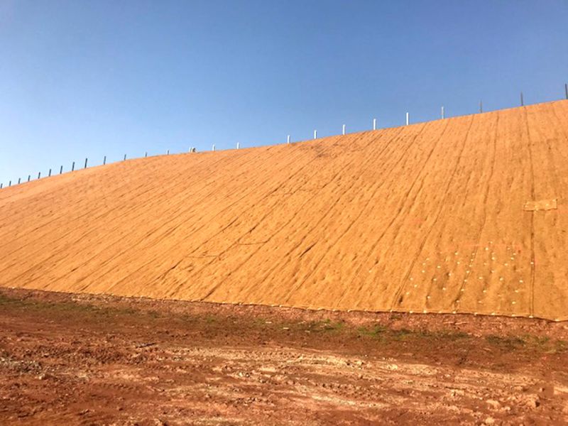 Anwendung der Böschungsmatte Kokos BMK350 beim Tunnelbau in Trimberg
