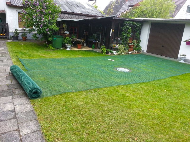 Rasennetz RN640 zur Rasenverstärkung und Rasenschutz im Garten und Hof