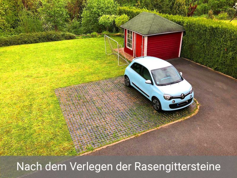 PKW-Rasenstellplatz ohne Unterbau mit dem Rasengitterstein RGS35 anlegen