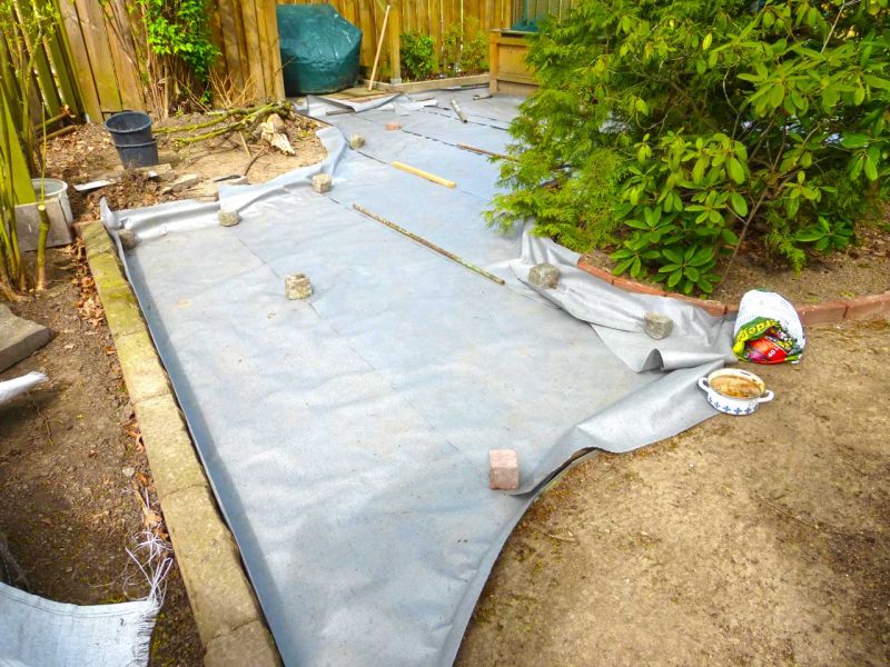 Anlegen eines stabilisierten Kiesweg und Gartenweg mit den Kieswaben KW50