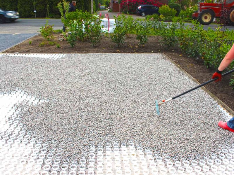 Kiesgitter KG30 zur Befestigung eines Kies Parkplatz bzw. Stellplatz für PKW