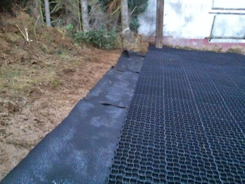 Stabilisierung eines Paddocks mit Hilfe des Bodengitters BG30