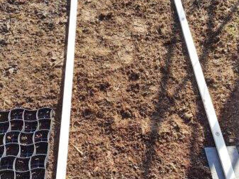 Befestigter und Matschfreier Stallauslauf für Kühe mit dem Bodengitter BG30