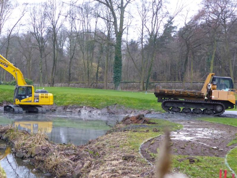Mobile Baustraße als Bodenschutz bei Kettenfahrzeugen