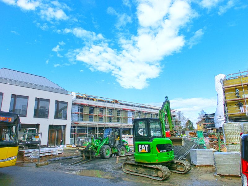 Bodenschutzplatten zum Schutz des Pflasters - Neubau in Bad Vilbel