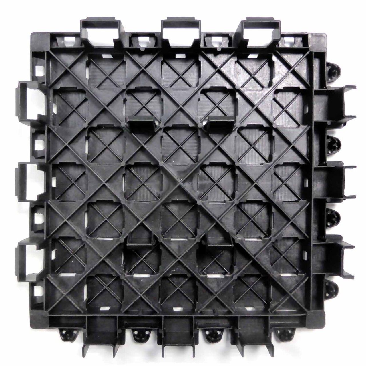 Ankergitter AG60, 400 x 400 x 60 mm, 0,9 kg. Bodengitter mit integrierten Ankerelementen, Drainagefunktion & extremer Lastverteilung. Profilierte Oberfläche.