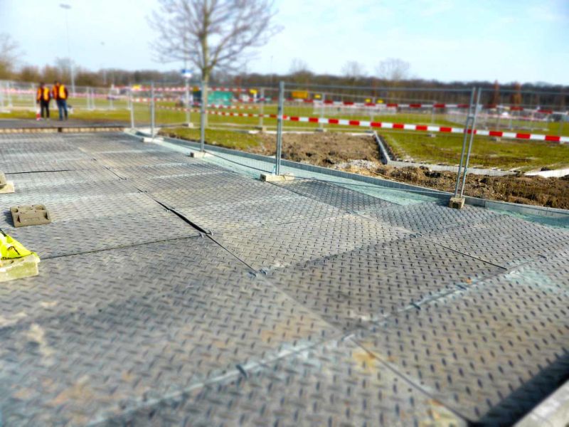 Fahrplatten für den Besucherparkplatz der ISH Messe 2015 in Frankfurt