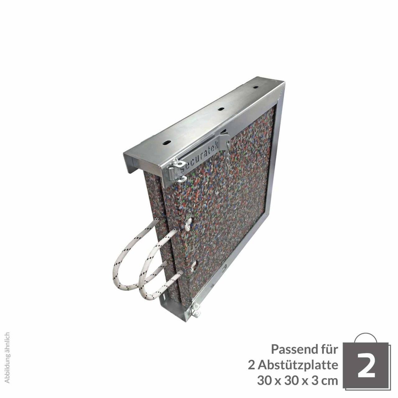 Abstützplattenhalterung Doppel 300x300x30cm