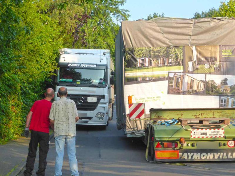 Mobile Baustrasse Modul Haus 64 referenz