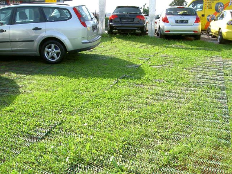 Rasennetz RN zur Rasenverstärkung der Ausstellungsfläche eines Autohauses