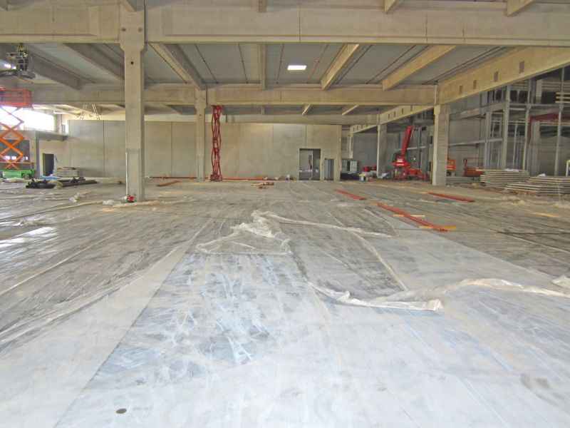 Fahrplatten als Bodenschutz - Neubau Hochregallager 1/2