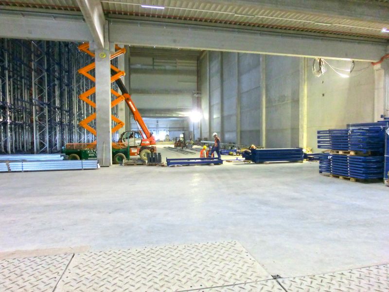 Fahrplatten als Bodenschutz - Neubau Hochregallager 2/2