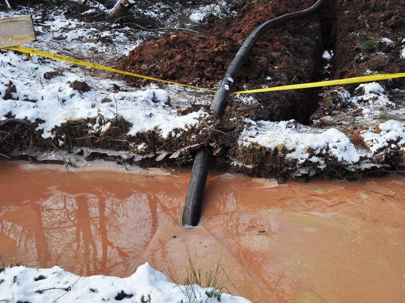 Mobile Baustraße Telekom-Baustelle Esselbach im Steigerwald mit der s:tek 48 Bodenschutzplatte