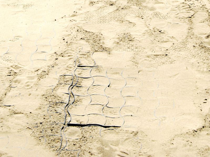 Bodengitter BG50 zur Herstellung eines befestigten Weg für Fahrzeuge und Anhänger auf Sand