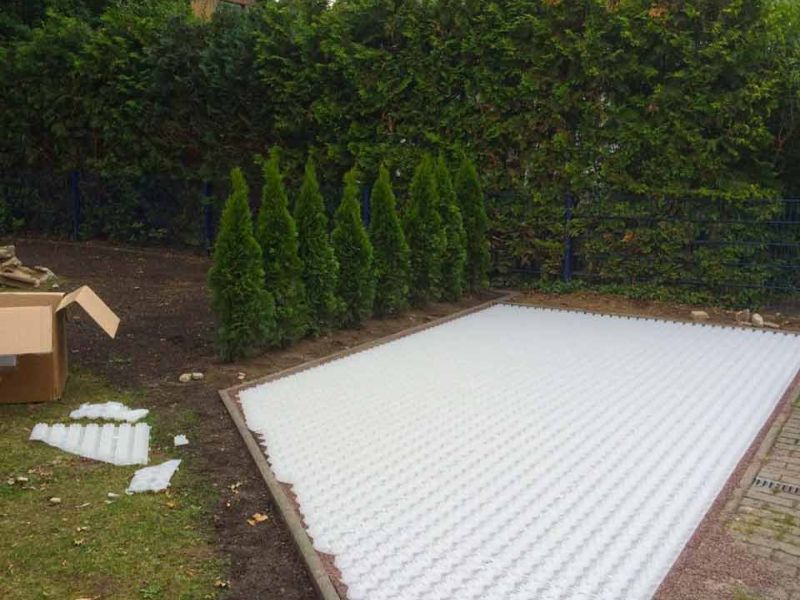 Kiesgitter KG30 R ckbau Pflastersteine Parkplatz Schotter 003 referenz