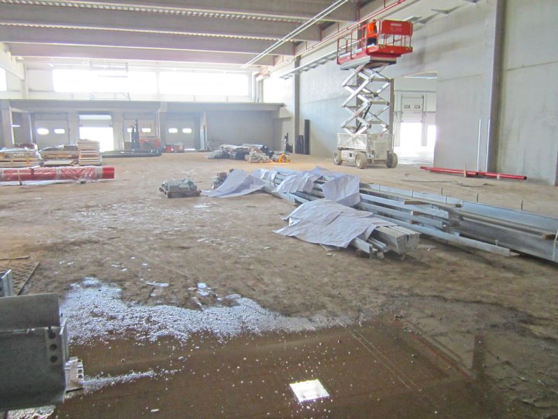 Fahrplatten als Bodenschutz - Neubau Hochregallager 1/2