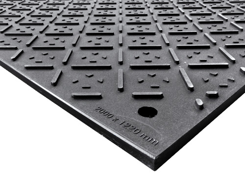 Das smartGrip-Profil der x:tek Hochleistungs-Fahrplatte