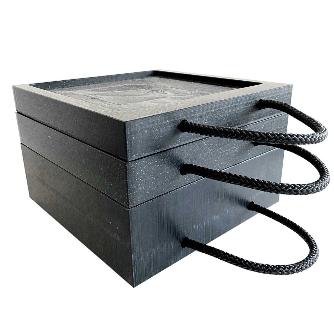 Modular stapelbare Lastverteilplatte, als Abstützblock bzw. Abstützplatte zum unterlegen, ausgleichen und nivellieren