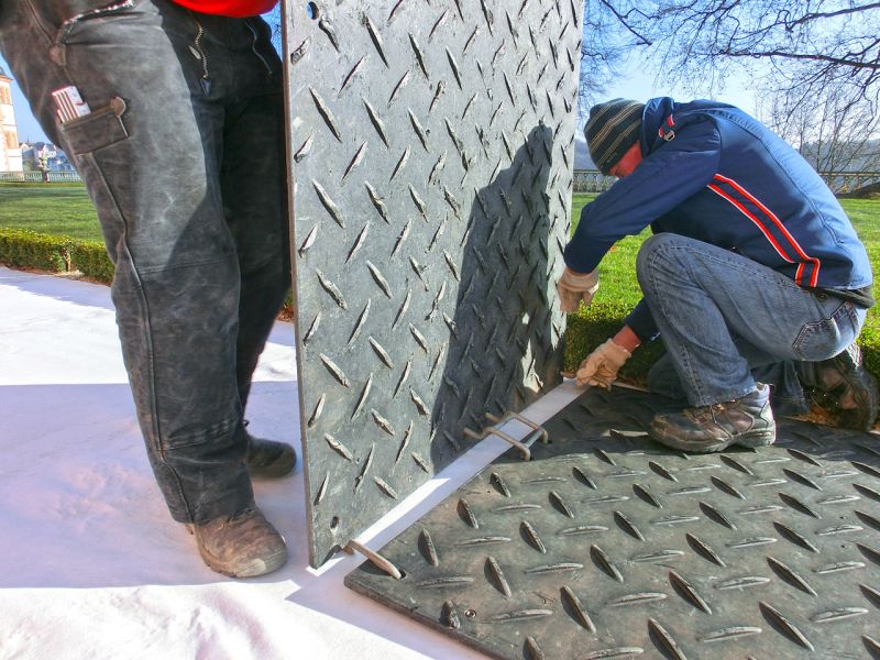 Mobile Baustraße im Schlosspark Weilburg