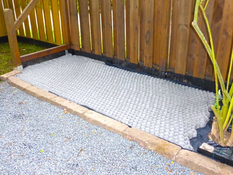 Anlegen eines stabilisierten Kiesweg und Gartenweg mit den Kieswaben KW50