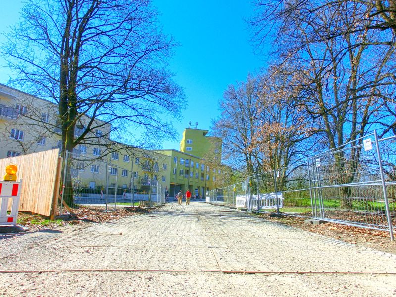 Mobile Fahrstraße zum Schutz einer unterirdischen Gasleitung im München