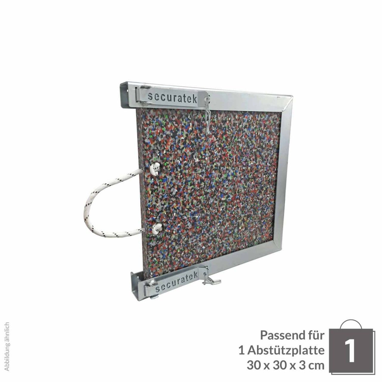Abstützplattenhalterung Einzel 300x300x30cm