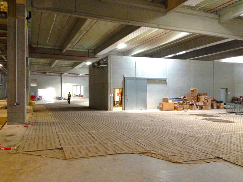 Fahrplatten als Bodenschutz - Neubau Hochregallager 2/2