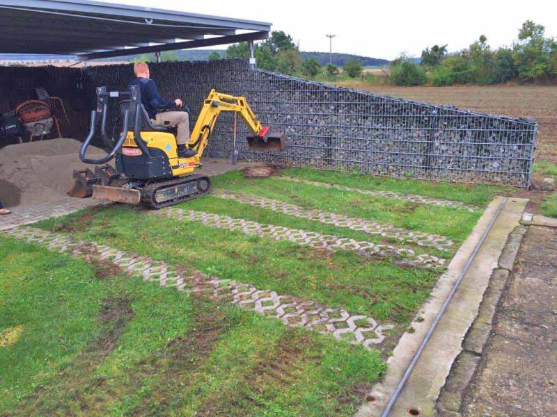 Moderne Umgestaltung: Steingarten & Carporteinfahrt mit stabilisiertem Kies