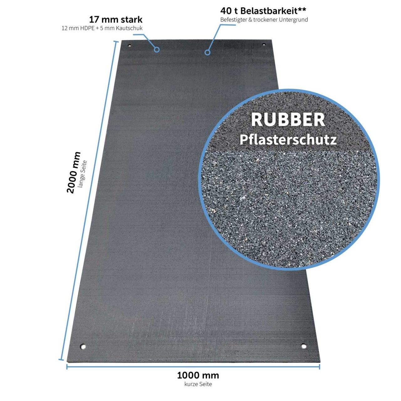 V:tek Rubber Fahrplatte aus Kunststoff