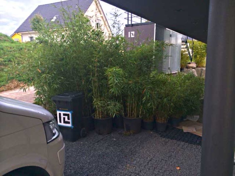 Verlegen des Bodengitter BG30 im Hof und Eingangsbereich eines Neubau