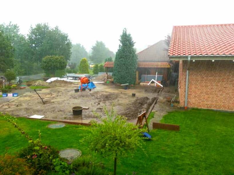 Unversiegelte, wasserdurchlässige Kiesstabilisierung mit dem Kiesgitter KG30