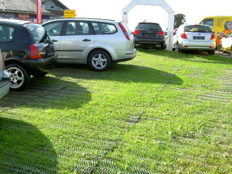 Rasennetz RN zur Rasenverstärkung der Ausstellungsfläche eines Autohauses