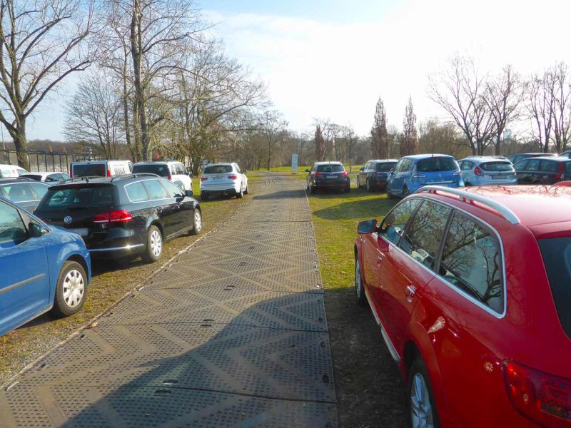 Fahrplatten für den Besucherparkplatz der ISH Messe 2015 in Frankfurt