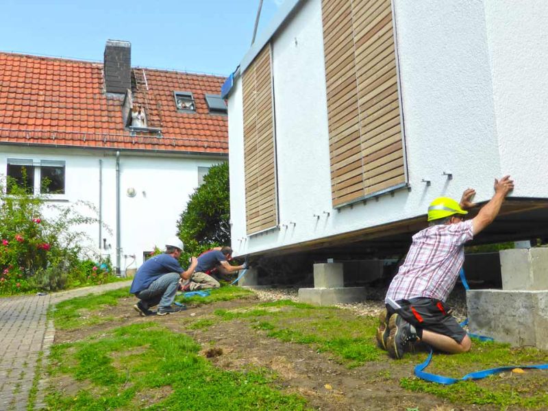 Mobile Baustrasse Modul Haus 11 referenz