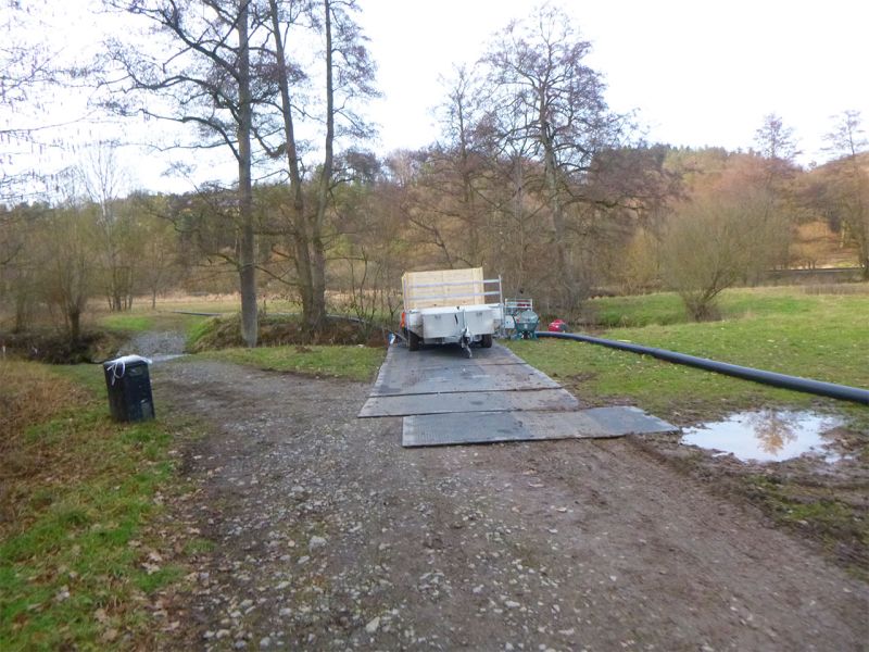 Mobile Baustraße mit s:tek 48 und e:tek PRO für den Einsatz bei einer Brunnensanierung