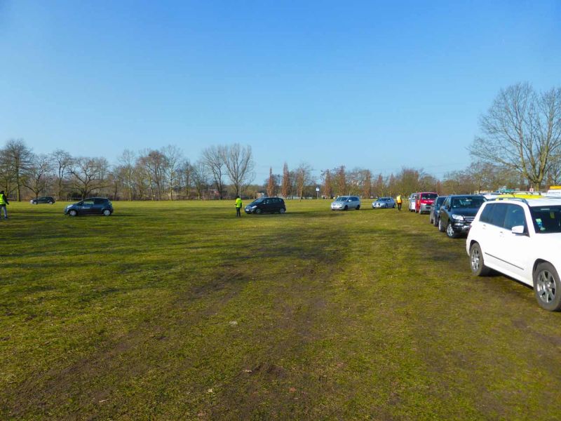 Fahrplatten für den Besucherparkplatz der ISH Messe 2015 in Frankfurt