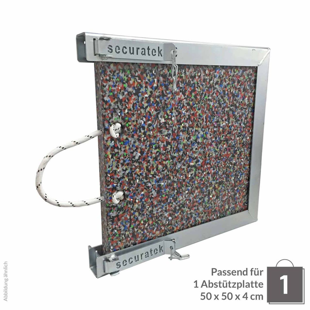Abstützplattenhalterung Einzel 500x500x40cm